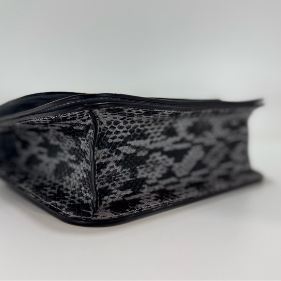 COACH Brynn Flap Crossbody Bag Gray with Snake Strap - Picture 13 of 15